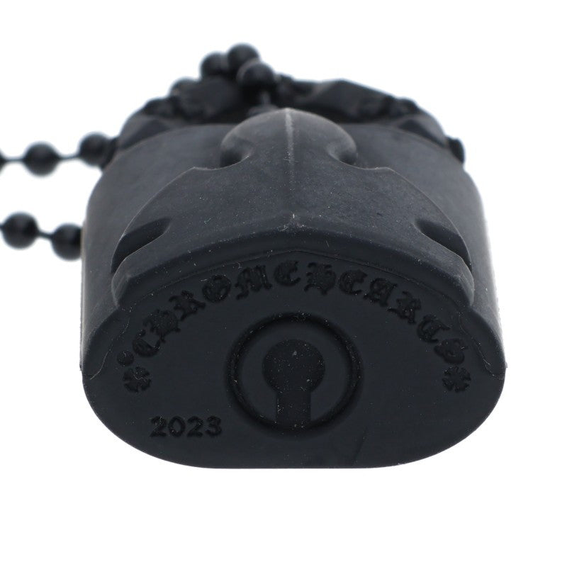 Chrome Hearts Rubber Padlock Flerknee Necklace Black