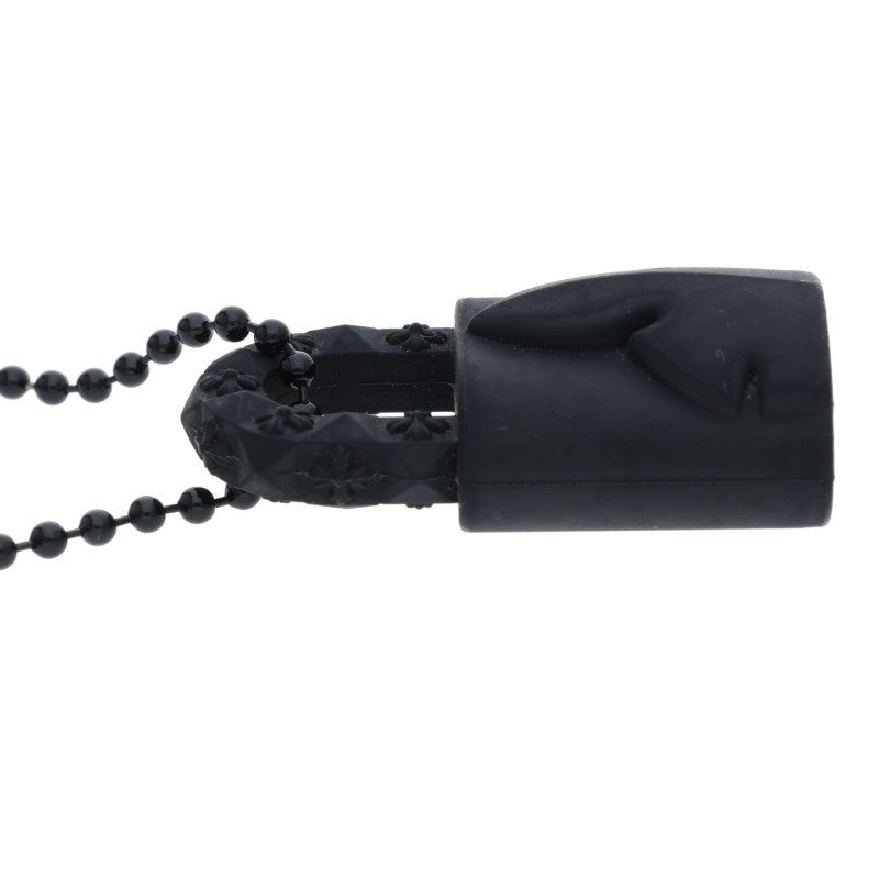 Chrome Hearts Rubber Padlock Flerknee Necklace Black