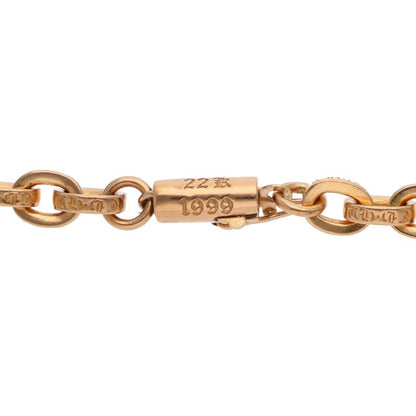 Chrome Hearts 22K Gold Paper Chain Necklace Size 20 Yellow