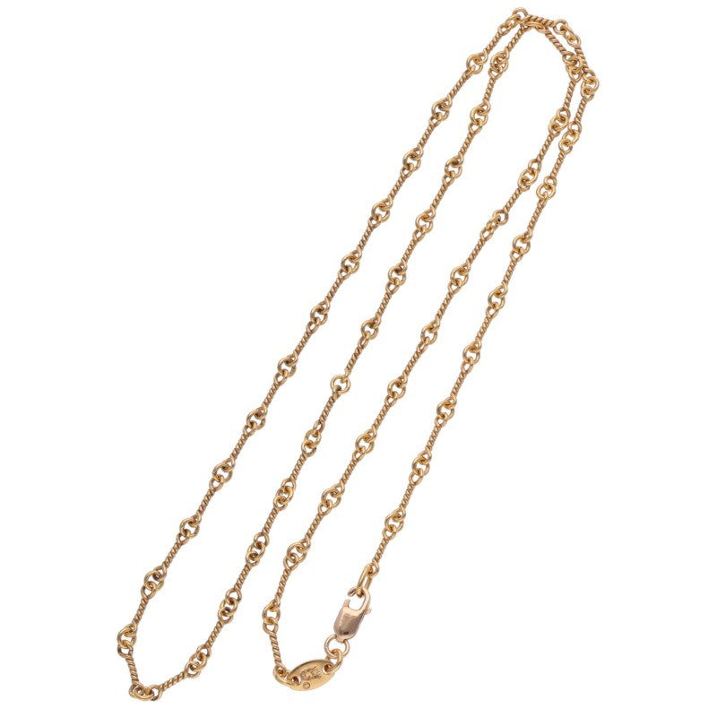 Chrome Hearts 22K Twist Chain Gold Necklace Size 18 Inch
