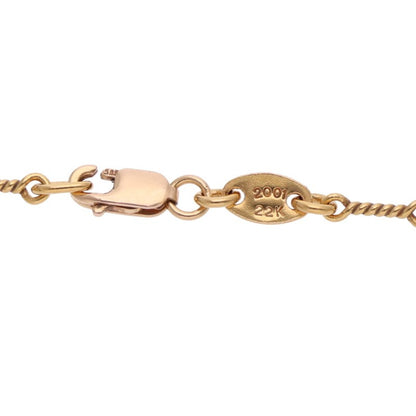 Chrome Hearts 22K Twist Chain Gold Necklace Size 18 Inch