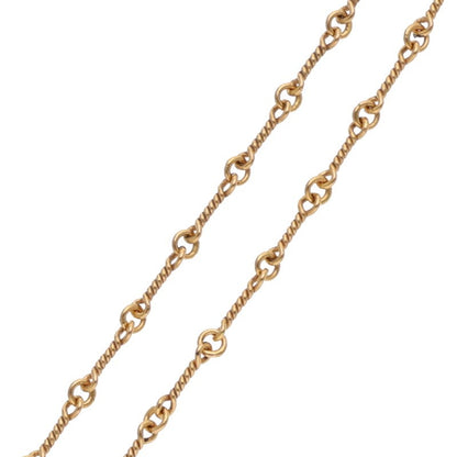 Chrome Hearts 22K Twist Chain Gold Necklace Size 18 Inch