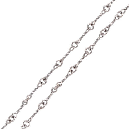 Chrome Hearts 18K White Gold Chain Necklace Size 24 Inch