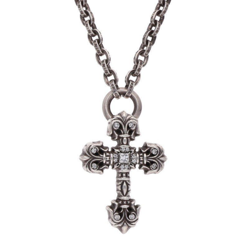 Chrome Hearts FILIG CROSS XS PAVE Diamond Necklace Size 30