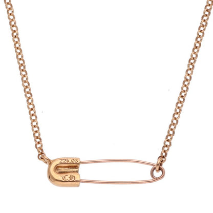 Chrome Hearts 22K Yellow Gold Emerald Necklace Size 16 Inch