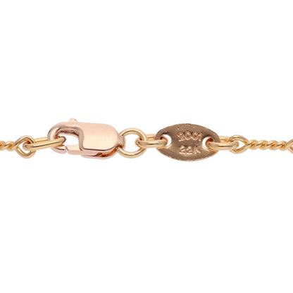 Chrome Hearts 22K Twist Chain Gold Necklace Size 20 Yellow