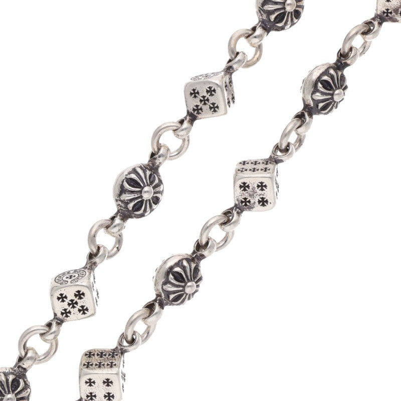 Chrome Hearts Dice Cross Ball Silver Necklace Size 23LINK