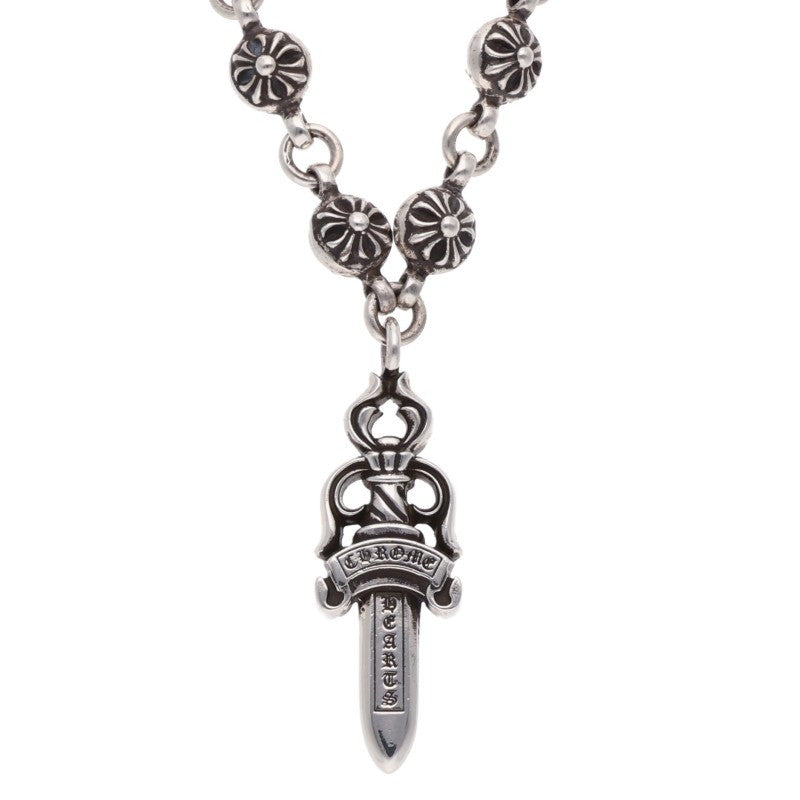 Chrome Hearts Cross Ball Chain Dagger Necklace Size 20 Inch