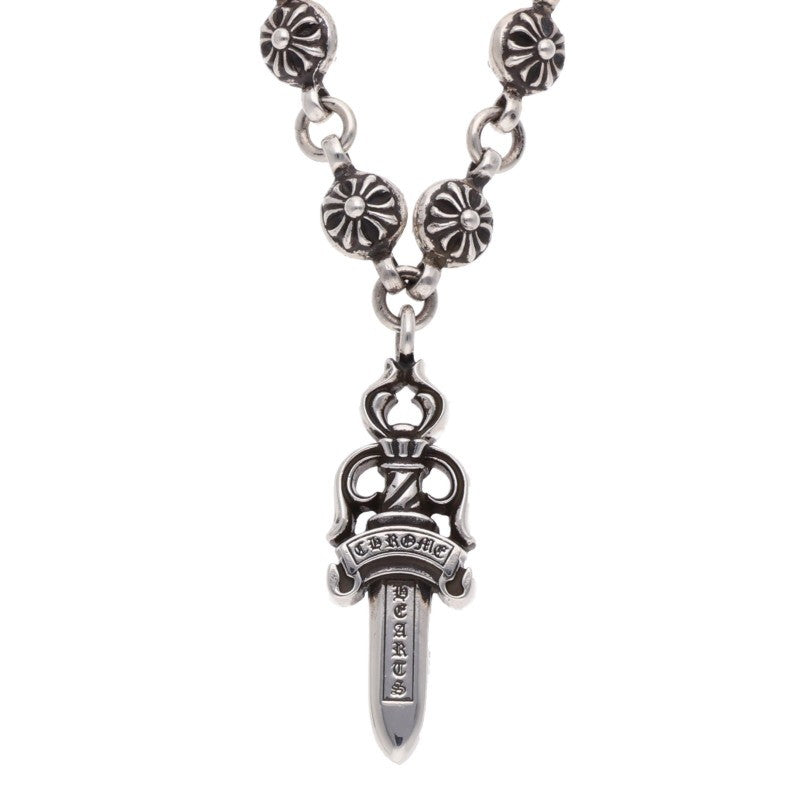 Chrome Hearts Cross Ball Chain Dagger Necklace Size 20 Inch