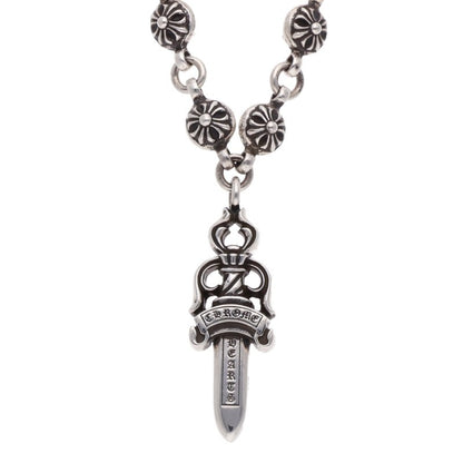 Chrome Hearts Cross Ball Chain Dagger Necklace Size 20 Inch