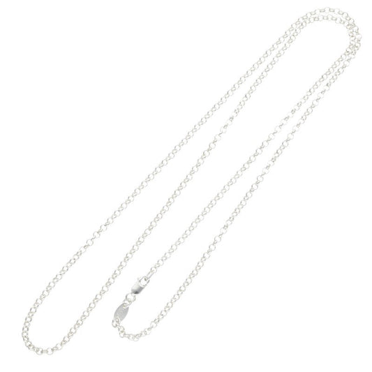 Chrome Hearts Roll Chain Silver Necklace Size 24 Inch