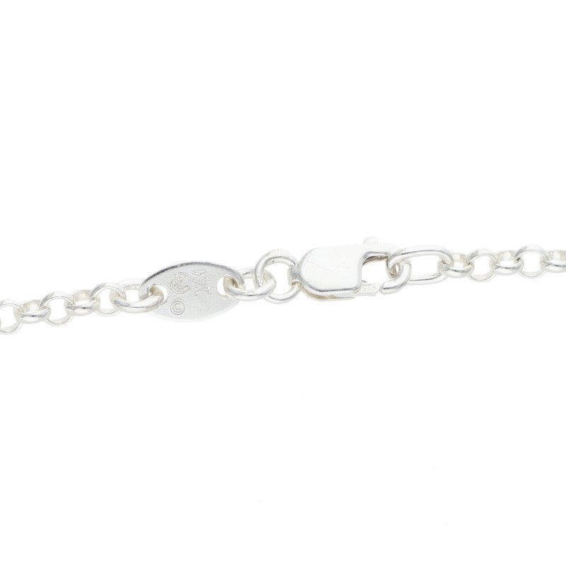 Chrome Hearts Roll Chain Silver Necklace Size 24 Inch