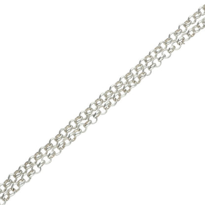 Chrome Hearts Roll Chain Silver Necklace Size 24 Inch