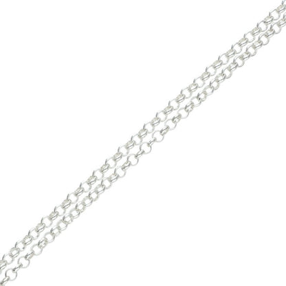 Chrome Hearts Roll Chain Silver Necklace Size 24 Inch