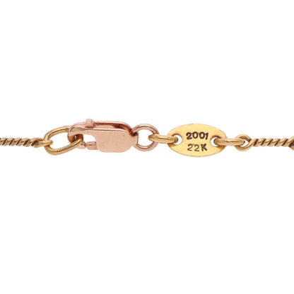 Chrome Hearts 22K Twist Chain Gold Necklace Size 18 Inch