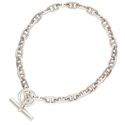 HERMES Chaine d'Ancre 925 Silver Choker Necklace Size GM