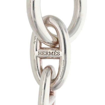 HERMES Chaine d'Ancre 925 Silver Choker Necklace Size GM