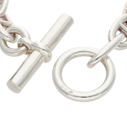 HERMES Chaine d'Ancre 925 Silver Choker Necklace Size GM