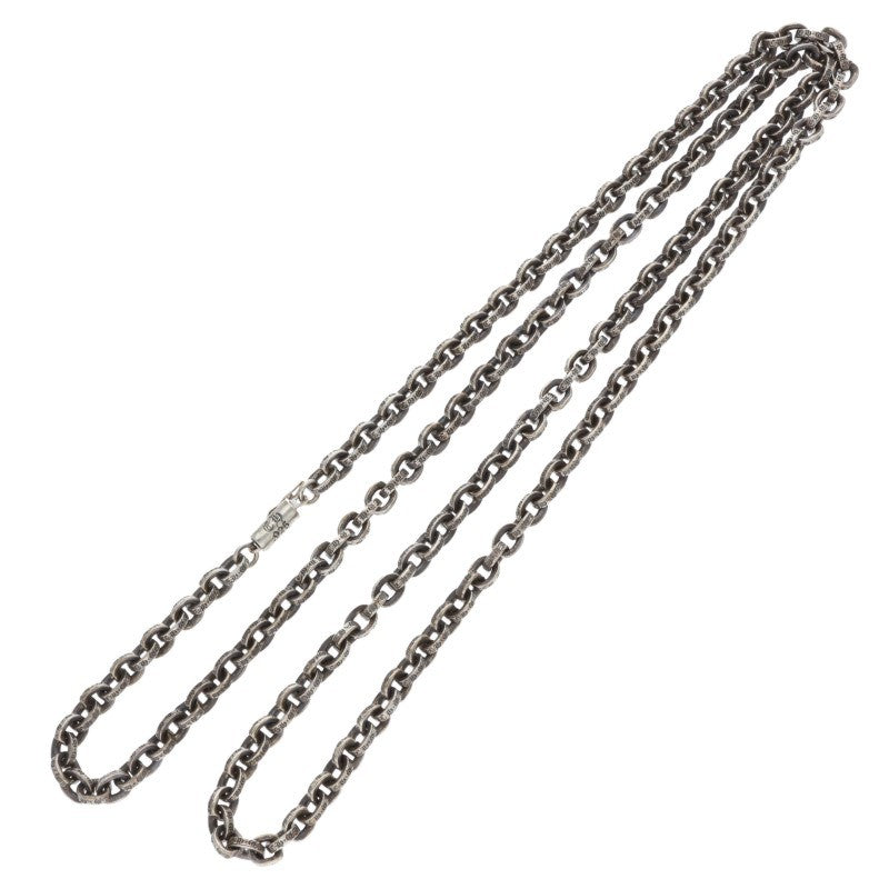 Chrome Hearts Paper Chain Silver Necklace Size 30 Inch