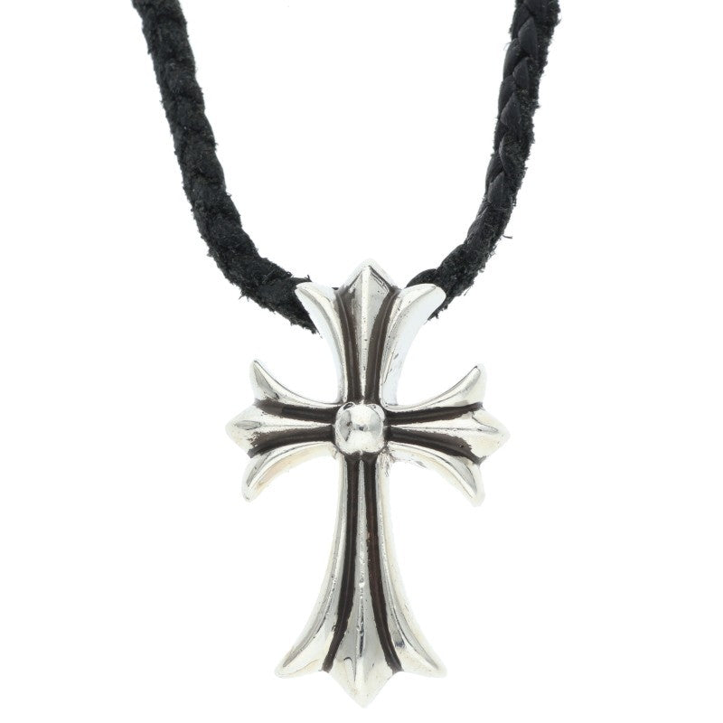 Chrome Hearts Sterling Silver CH Cross Bolo Tip Necklace