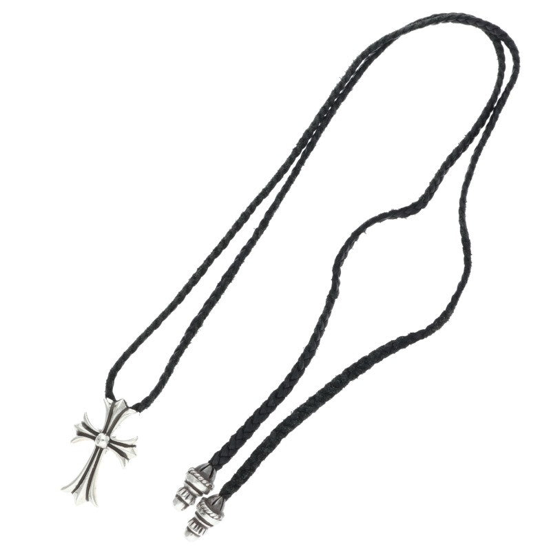 Chrome Hearts Sterling Silver CH Cross Bolo Tip Necklace