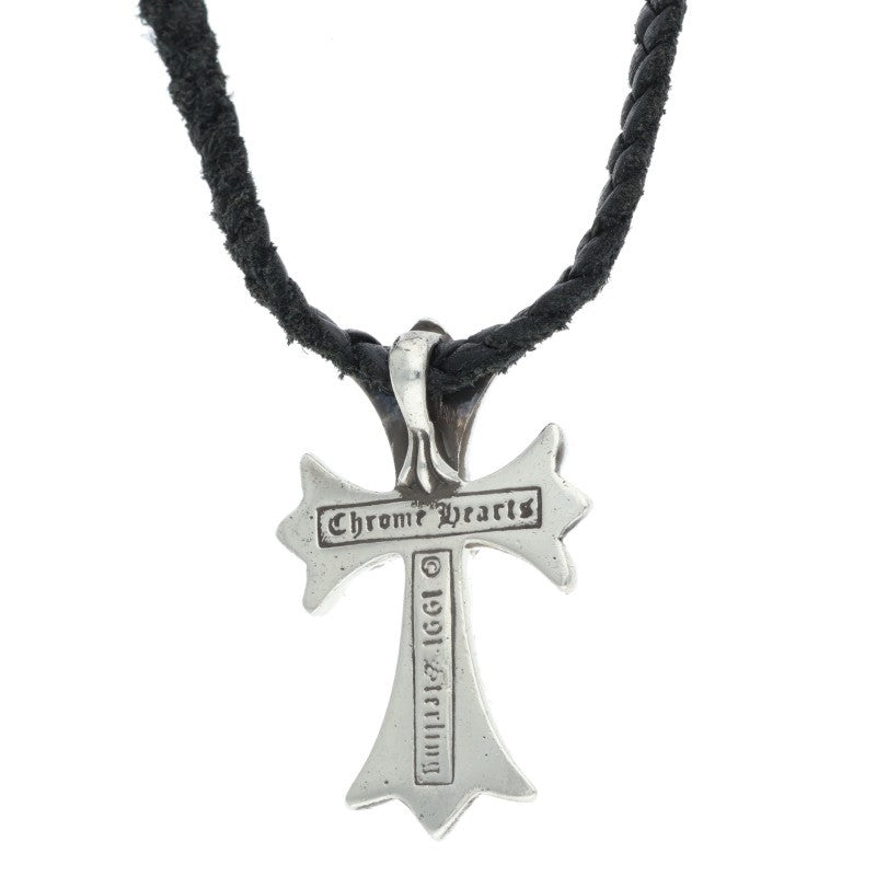Chrome Hearts Sterling Silver CH Cross Bolo Tip Necklace