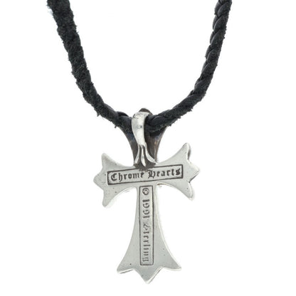Chrome Hearts Sterling Silver CH Cross Bolo Tip Necklace