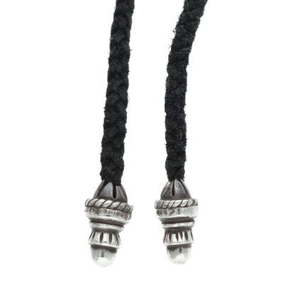 Chrome Hearts Sterling Silver CH Cross Bolo Tip Necklace