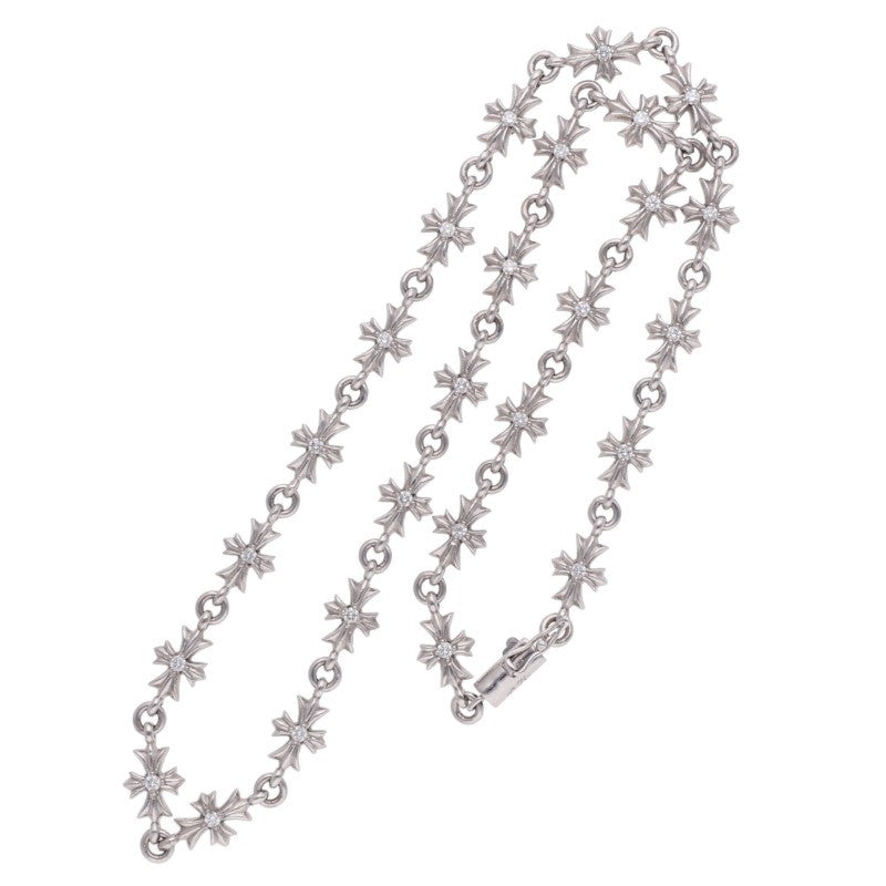 Chrome Hearts 18K Tiny ECH Plus Pave D Necklace Size 16 Inch