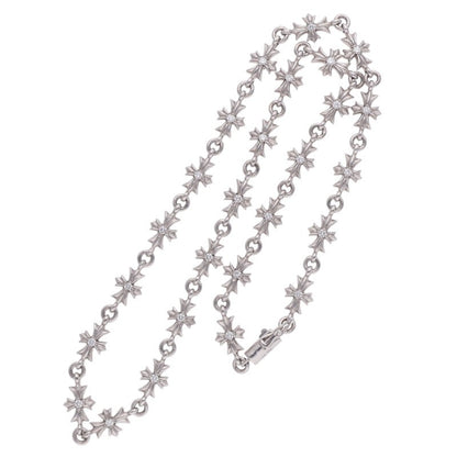 Chrome Hearts 18K Tiny ECH Plus Pave D Necklace Size 16 Inch