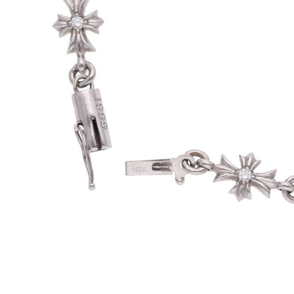 Chrome Hearts 18K Tiny ECH Plus Pave D Necklace Size 16 Inch