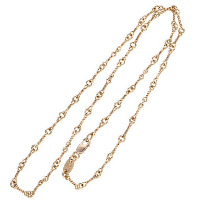 Chrome Hearts 22K Twist Chain Gold Necklace Size 16 Inch