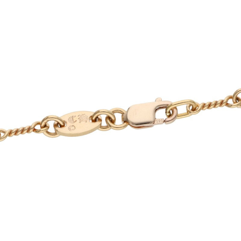 Chrome Hearts 22K Twist Chain Gold Necklace Size 16 Inch