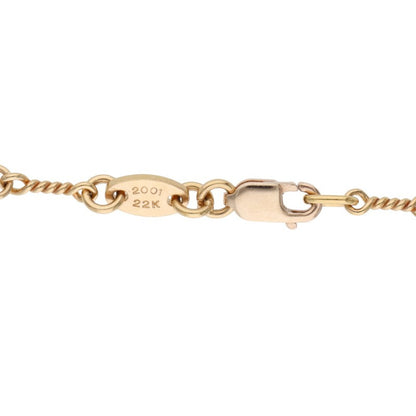Chrome Hearts 22K Twist Chain Gold Necklace Size 16 Inch