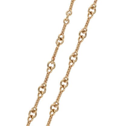 Chrome Hearts 22K Twist Chain Gold Necklace Size 16 Inch