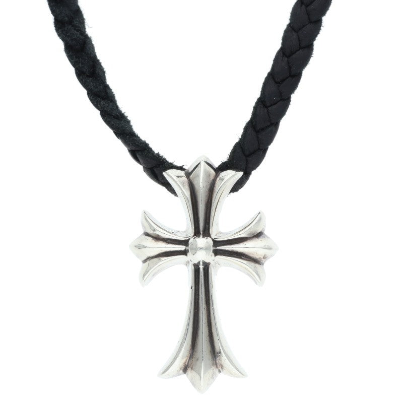 Chrome Hearts Small CH Cross Bolo Tip Silver Necklace