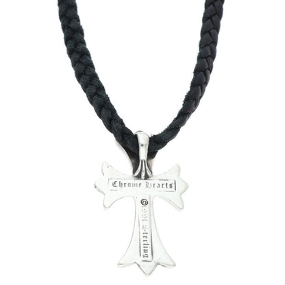 Chrome Hearts Small CH Cross Bolo Tip Silver Necklace