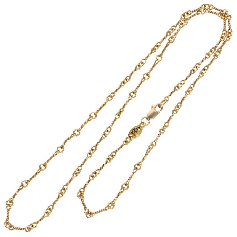Chrome Hearts 22K Twist Chain Gold Necklace Size 18 Inch