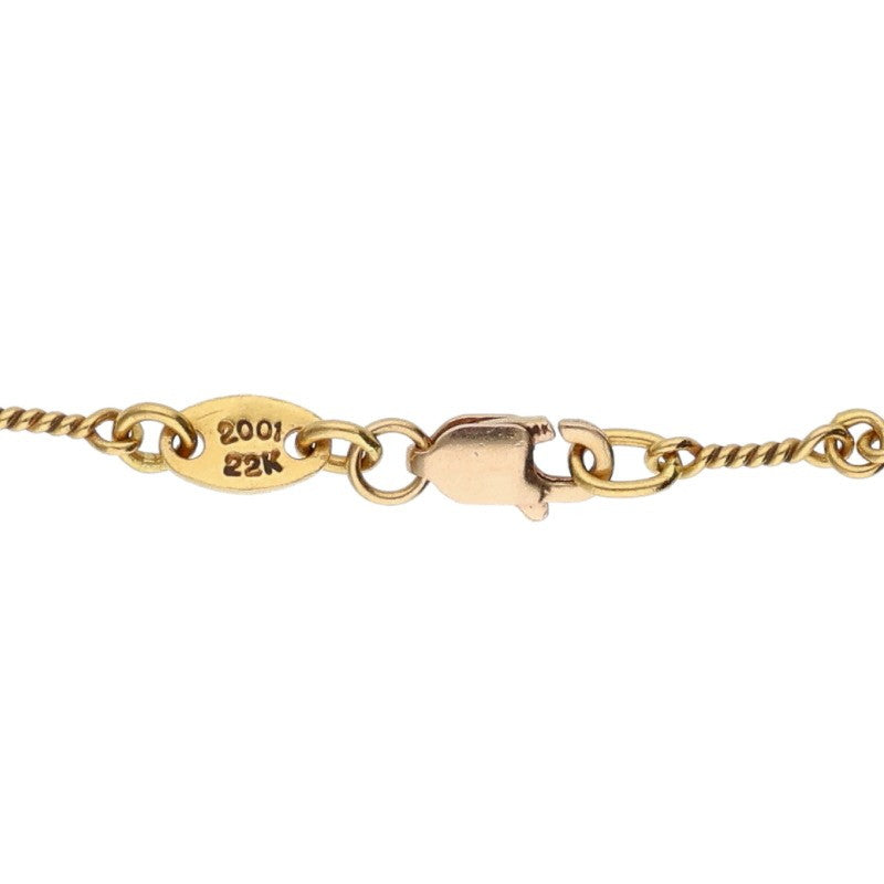Chrome Hearts 22K Twist Chain Gold Necklace Size 18 Inch
