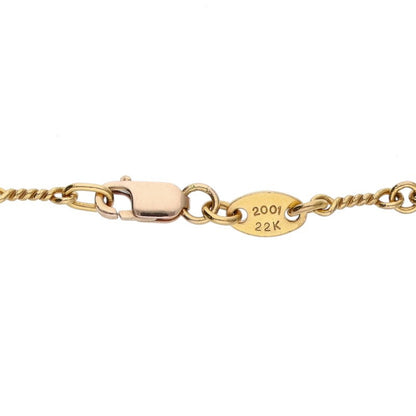 Chrome Hearts 22K Twist Chain Gold Necklace Size 18 Yellow