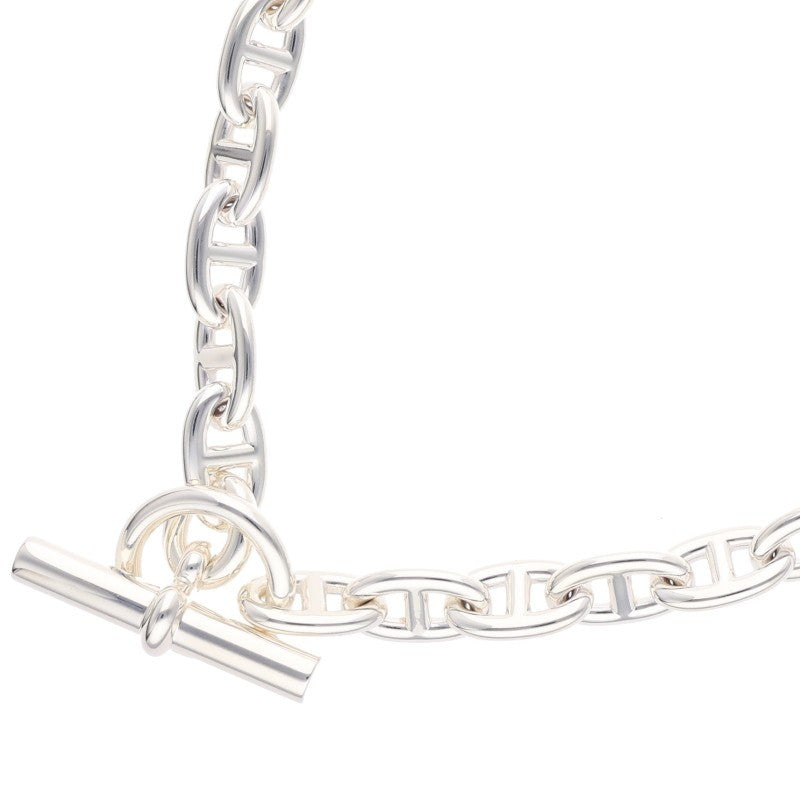 HERMES Chaine d'Ancre MM 925 Silver Necklace Size 36