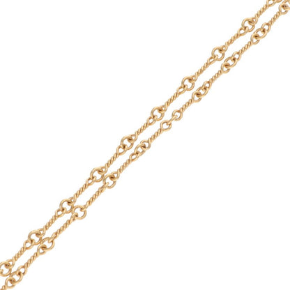 Chrome Hearts 22K Twist Chain Gold Necklace Size 16 Yellow