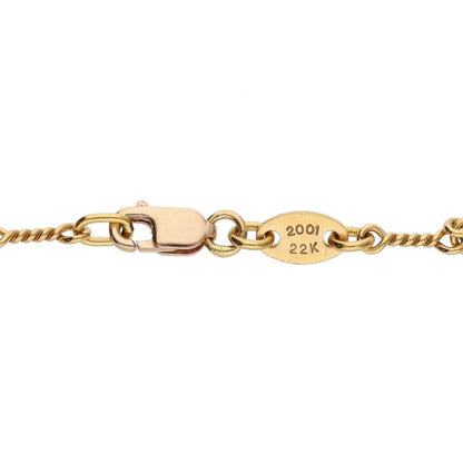 Chrome Hearts 22K Twist Chain Gold Necklace Size 18 Inch