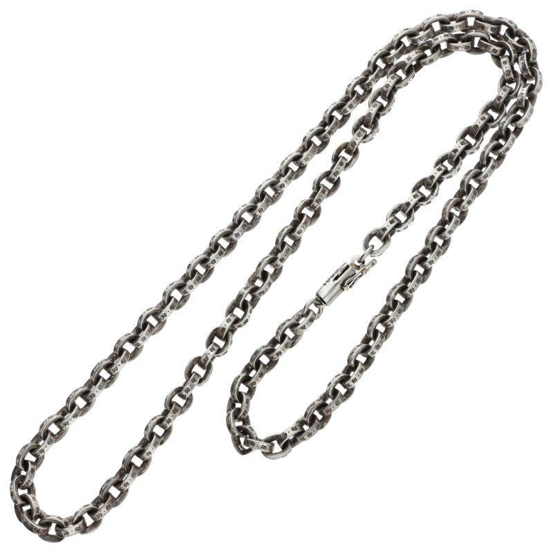 Chrome Hearts Paper Chain Silver Necklace Size 20 Inch