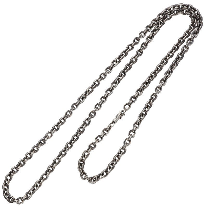 Chrome Hearts Paper Chain Silver Necklace Size 30 Inch