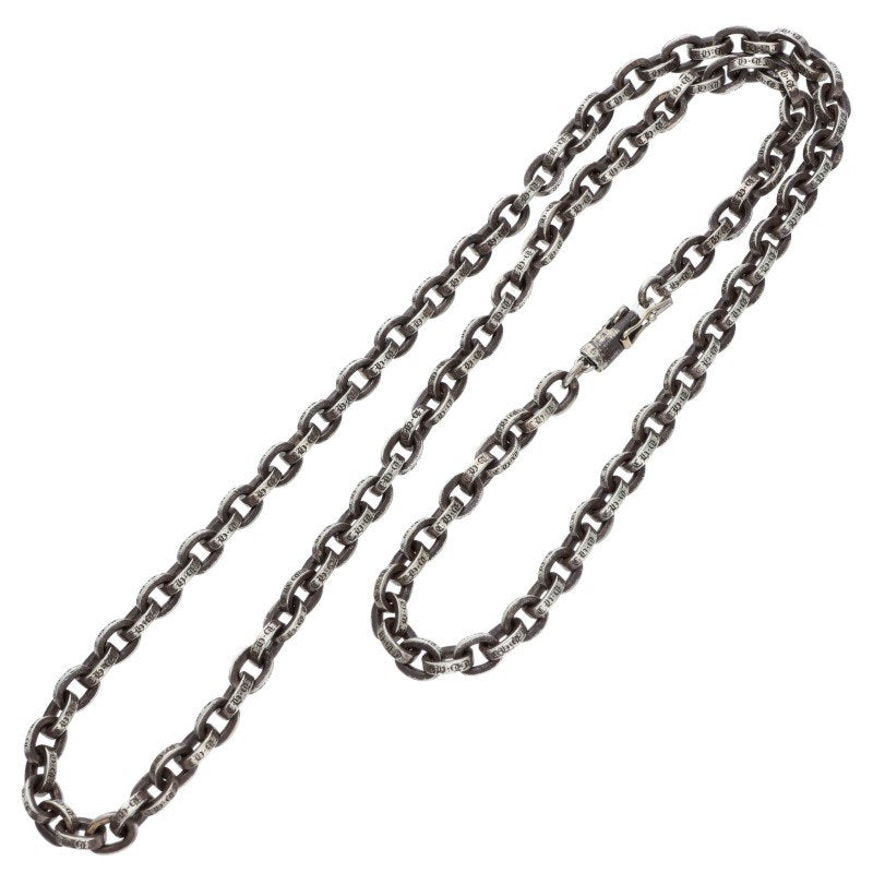 Chrome Hearts Paper Chain Necklace 14K Silver Size 20 Inch