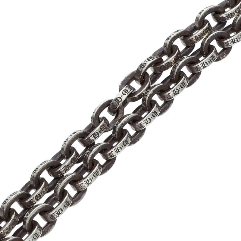 Chrome Hearts Paper Chain Necklace 14K Silver Size 20 Inch
