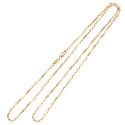 Chrome Hearts 22K Roll Chain Gold Necklace Size 24 Inch