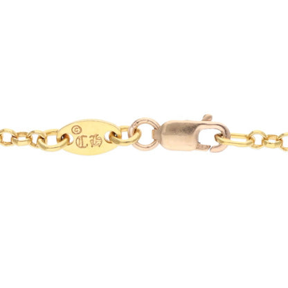 Chrome Hearts 22K Roll Chain Gold Necklace Size 24 Inch