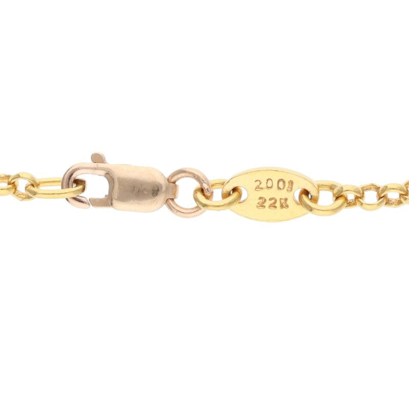 Chrome Hearts 22K Roll Chain Gold Necklace Size 24 Inch